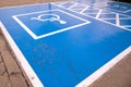 Logos for disabled on parking. handicap parking place sign in Thailand Royalty Free Stock Photo