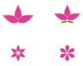 Logos of flower beauty spa logo template