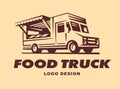 Logos of food truck Royalty Free Stock Photo