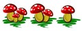 Logos of forest mushrooms.