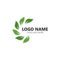 Logos of green leaf ecology nature element vector i Royalty Free Stock Photo