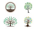 Logos of green leaf ecology nature Royalty Free Stock Photo
