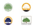 Logos of green leaf ecology nature Royalty Free Stock Photo