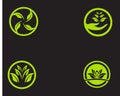 Logos green leaf ecology nature element vector icon Royalty Free Stock Photo