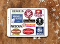 Coffee brands icons logos
