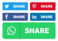 share button facebook twitter instagram social media icons Royalty Free Stock Photo