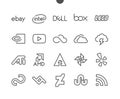 Logos UI Pixel Perfect Well-crafted Vector Thin Line Icons 48x48 Ready for 24x24 Grid for Web Graphics and Apps with