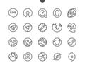 Logos UI Pixel Perfect Well-crafted Vector Thin Line Icons 48x48 Ready for 24x24 Grid for Web Graphics and Apps with