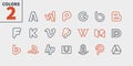 Logos UI Pixel Perfect Well-crafted Vector Thin Line Icons 48x48 Ready for 24x24 Grid for Web Graphics and Apps with