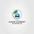 Laundry Express dry cleaners logo design