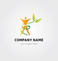 Single Logo Design - Body Silhouette and Foliage for Logo Design