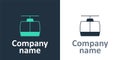 Logotype Cable car icon isolated on white background. Funicular sign. Logo design template element. Vector Royalty Free Stock Photo