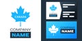 Logotype Canadian maple leaf with city name Canada icon isolated on white background. Logo design template element Royalty Free Stock Photo