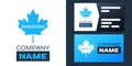 Logotype Canadian maple leaf with city name Edmonton icon isolated on white background. Logo design template element Royalty Free Stock Photo