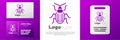 Logotype Chafer beetle icon isolated on white background. Logo design template element. Vector