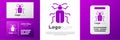 Logotype Chafer beetle icon isolated on white background. Logo design template element. Vector