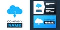 Logotype Cloud download icon isolated on white background. Logo design template element. Vector Royalty Free Stock Photo