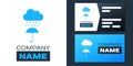 Logotype Cloud with rain drop on umbrella icon isolated on white background. Logo design template element. Vector Royalty Free Stock Photo