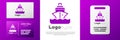Logotype Cruise ship icon isolated on white background. Travel tourism nautical transport. Voyage passenger ship, cruise Royalty Free Stock Photo