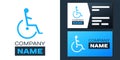 Logotype Disabled handicap icon isolated on white background. Wheelchair handicap sign. Logo design template element Royalty Free Stock Photo