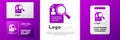 Logotype Document, paper analysis magnifying glass icon isolated on white background. Evidence symbol. Logo design