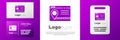 Logotype Infographic of city map navigation icon isolated on white background. Mobile App Interface concept design