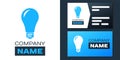 Logotype Light bulb icon isolated on white background. Energy and idea symbol. Lamp electric. Logo design template