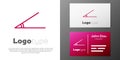Logotype line Acute angle of 45 degrees icon isolated on white background. Logo design template element. Vector