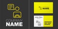 Logotype line Taxi driver icon isolated on grey background. Logo design template element. Vector Royalty Free Stock Photo