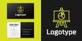 Logotype line XYZ Coordinate system icon isolated on black background. XYZ axis for graph statistics display. Logo