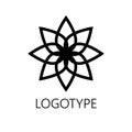 Logotype lotos. Lotus. Flower logo. Yoga logo.