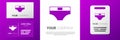 Logotype Men underpants icon isolated on white background. Man underwear. Logo design template element. Vector Royalty Free Stock Photo