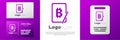 Logotype Mining bitcoin from graphic tablet icon isolated on white background. Cryptocurrency mining, blockchain