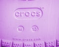 Logotype of new Crocs sandals foam clogs M13 size with www.crocs.com internet