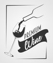 Logotype Premium wine.