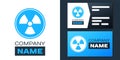 Logotype Radioactive icon isolated on white background. Radioactive toxic symbol. Radiation Hazard sign. Logo design Royalty Free Stock Photo