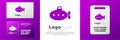 Logotype Submarine toy icon isolated on white background. Logo design template element. Vector Royalty Free Stock Photo