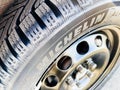 Logotype view Close-up of new Michelin Alpin 6 Premium touring