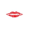 Logotype woman on lips design