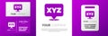 Logotype XYZ Coordinate system icon isolated on white background. XYZ axis for graph statistics display. Logo design Royalty Free Stock Photo