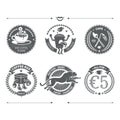 Logotypes set and Retro Vintage Insignias. Vector design element Royalty Free Stock Photo