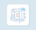 Logout arrow line icon. Sign out. Vector