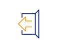 Logout arrow line icon. Sign out. Vector