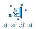 Logout arrow line icon. Sign out.