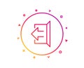 Logout arrow line icon. Sign out. Vector Royalty Free Stock Photo