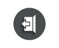 Logout arrow simple icon. Sign out.