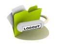 Logout button Royalty Free Stock Photo