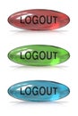 Logout button Royalty Free Stock Photo