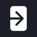 Logout dark mode glyph ui icon