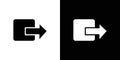 Logout exit icon Isolated flat vector in outline
